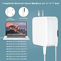 Vista 2 de 60W Power Adapter Compatible with Mac Book Pro Charger A1278 A1344 for Mac Book Pro 13 Inch（Before Mid 2012） Portable Charging Cord