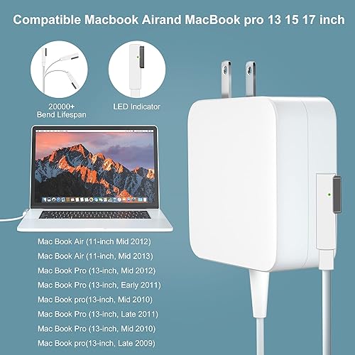 Miniatura 5 de Cargador Mac Book Pro de 60 W, adaptador de corriente compatible con A1278 A1344 Mac Book Pro de 13 pulgadas (antes de mediados de 2012), cable de