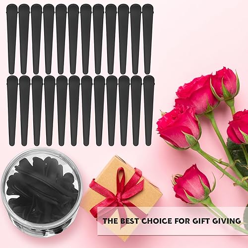 Miniatura 6 de Geosar 24 clips para seccionar el cabello, accesorios de pico de pato para peinar, pinzas de plástico para el cabello con contenedor, 2.95 pulgadas,