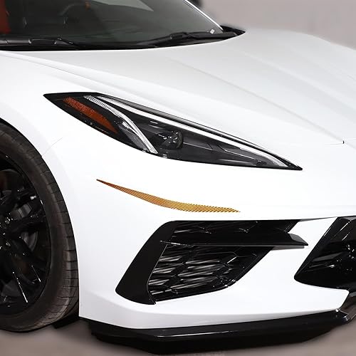 Miniatura 10 de Kit de decoración de cubierta de palas delanteras, calcomanías exteriores para parachoques delantero, calcomanías de fibra de carbono, accesorios