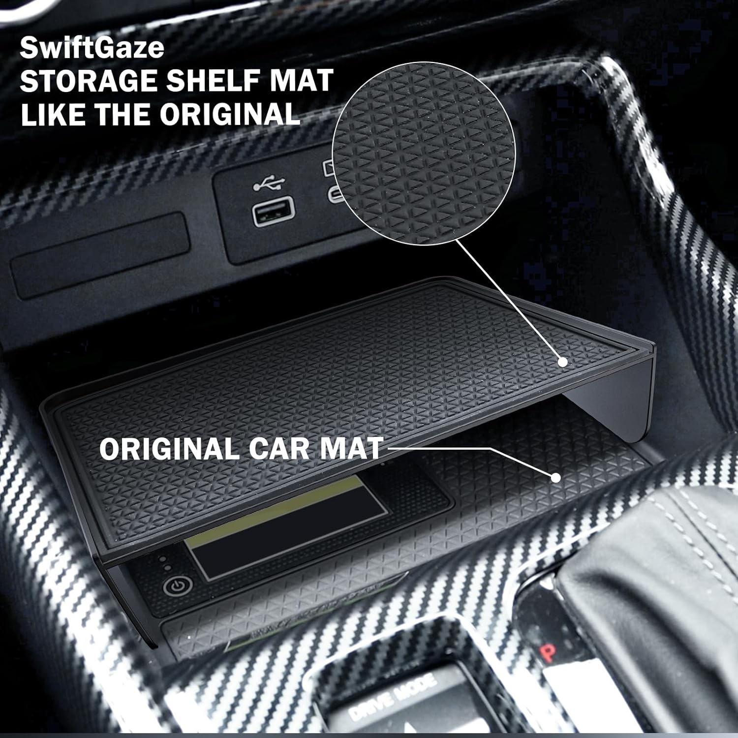 Center Console Organizer for 2023-2025 Honda CR-V, Armrest Storage Tray with Magnetic Hidden Organizer Charging Station Caddy, ABS Car Interior Accessories OEM Style Leather Texture-3PCS