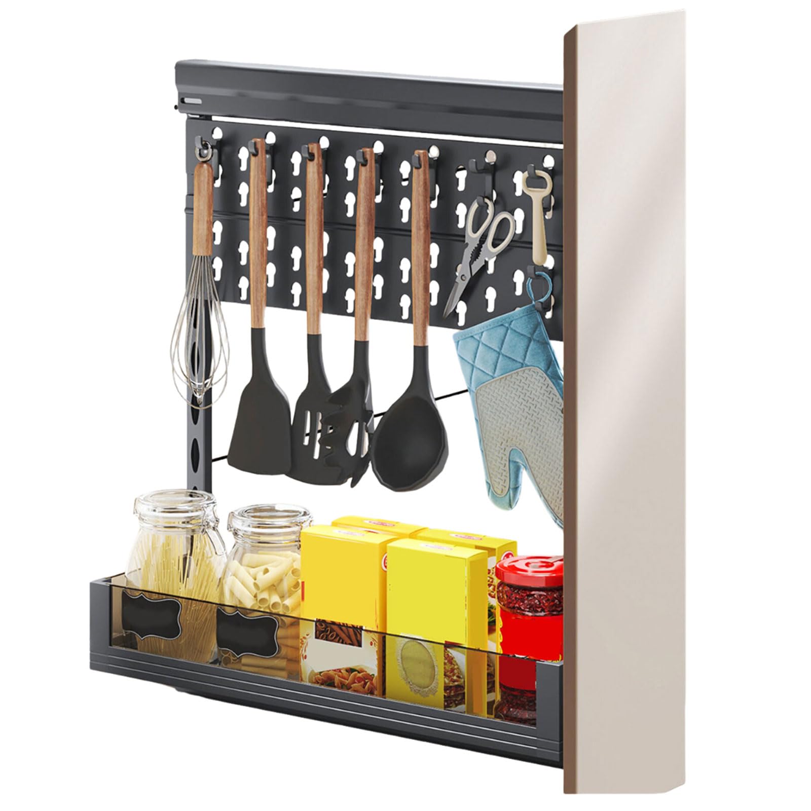 Organizador extraíble para optimizar armarios de cocina estrechos y desordenados