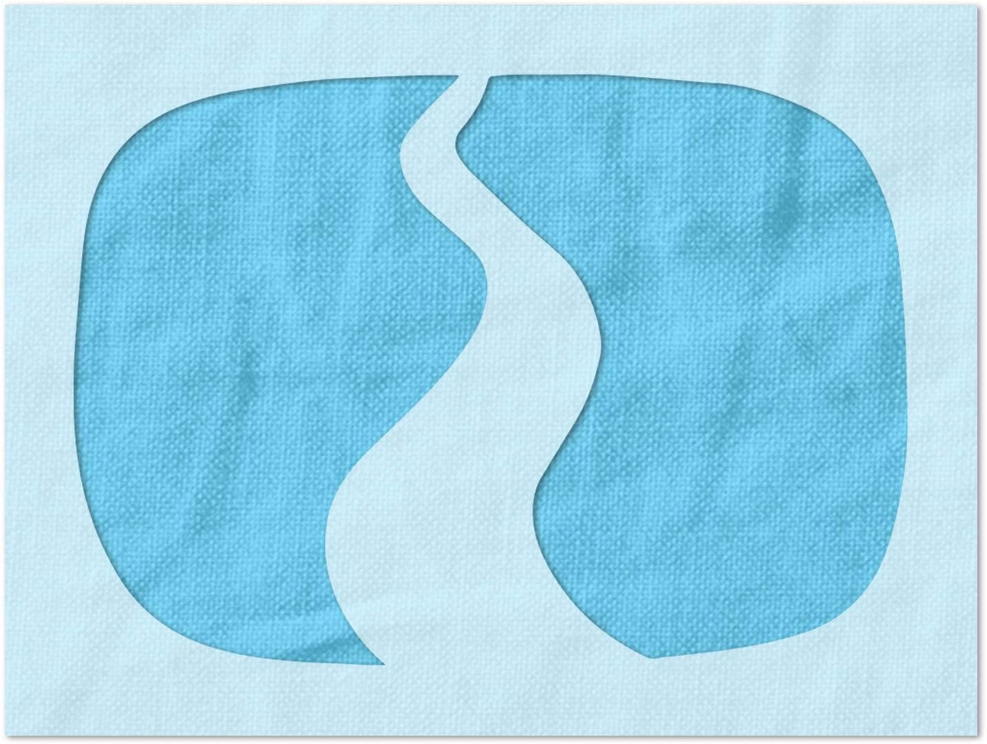 Stencil Stop Winding River Scene Stencil - Reusable for DIY Projects, Painting, Drawing, Crafts - 14 Mil Mylar Plastic (15 x 18 inches)