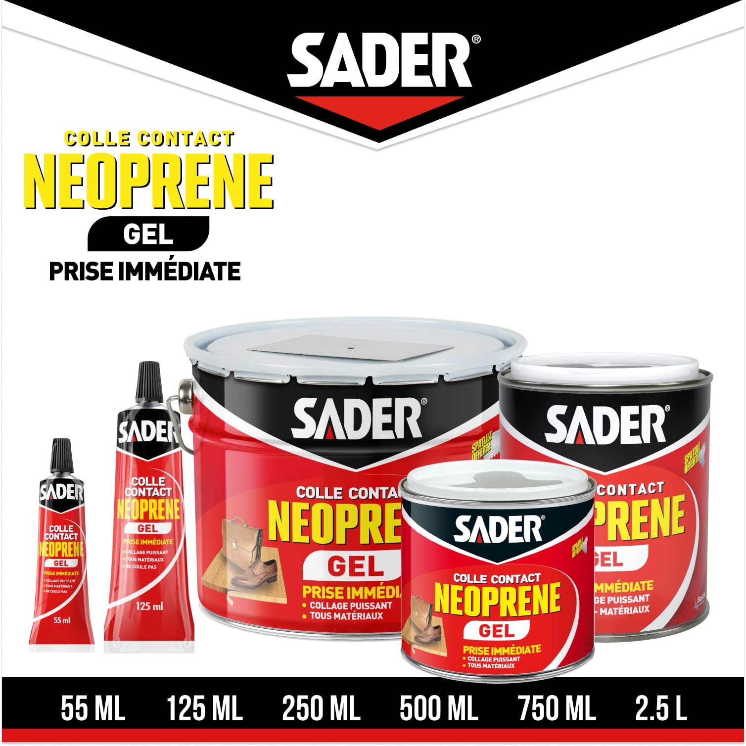 Bostik SA 021084 Kleber Kontakt Neopren Gel Box von 750 ml