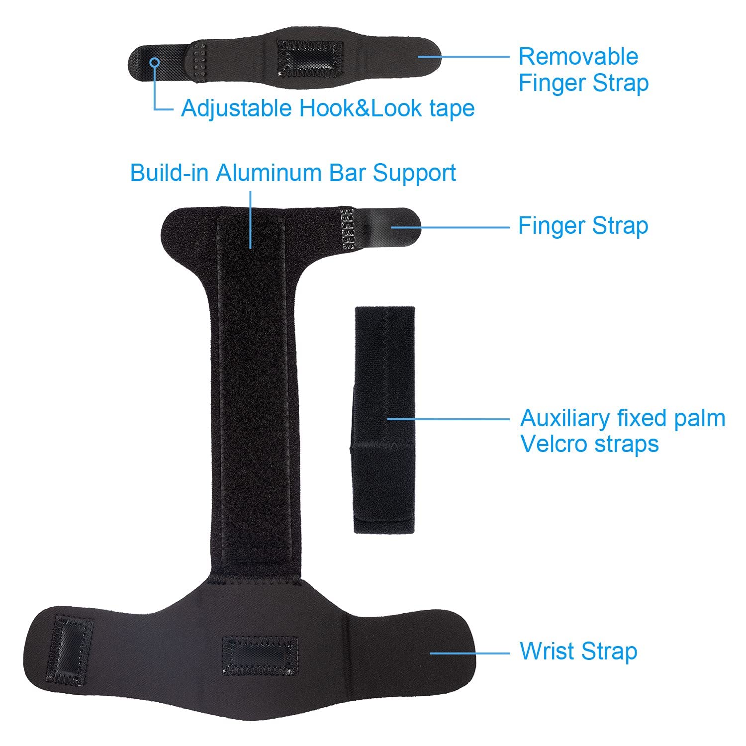 Buy Fracture 2 Fingers Splint Trigger Finger Adjustable Brace, Metal