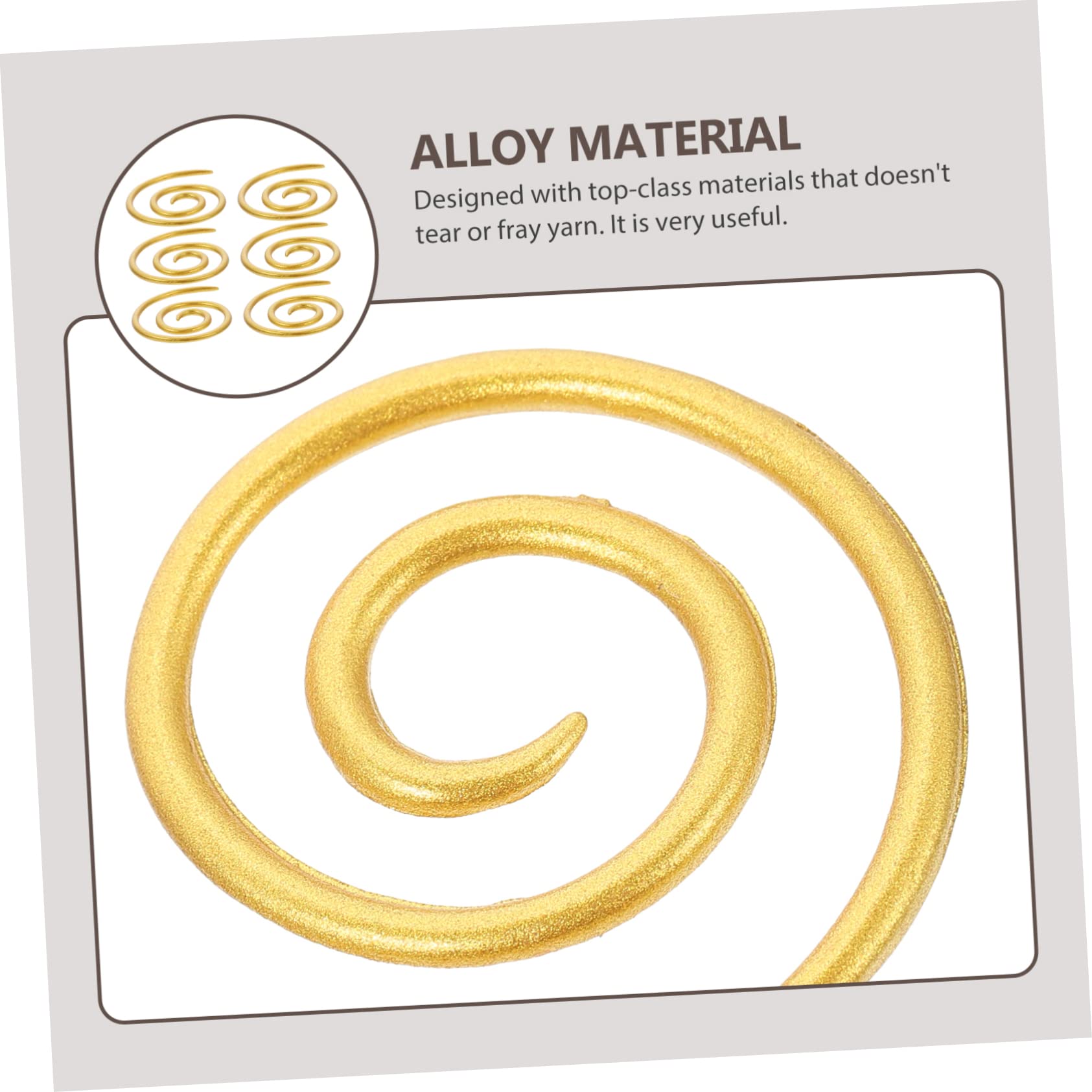 Housoutil 4 Sätze Stricknadel Maschenspirale Pullover Webnadel Strickzubehör Garnnadel Pullovernadeln Strickzubehör Webnadeln Handnähnadeln Goldene Legierung 6 Stück * 4