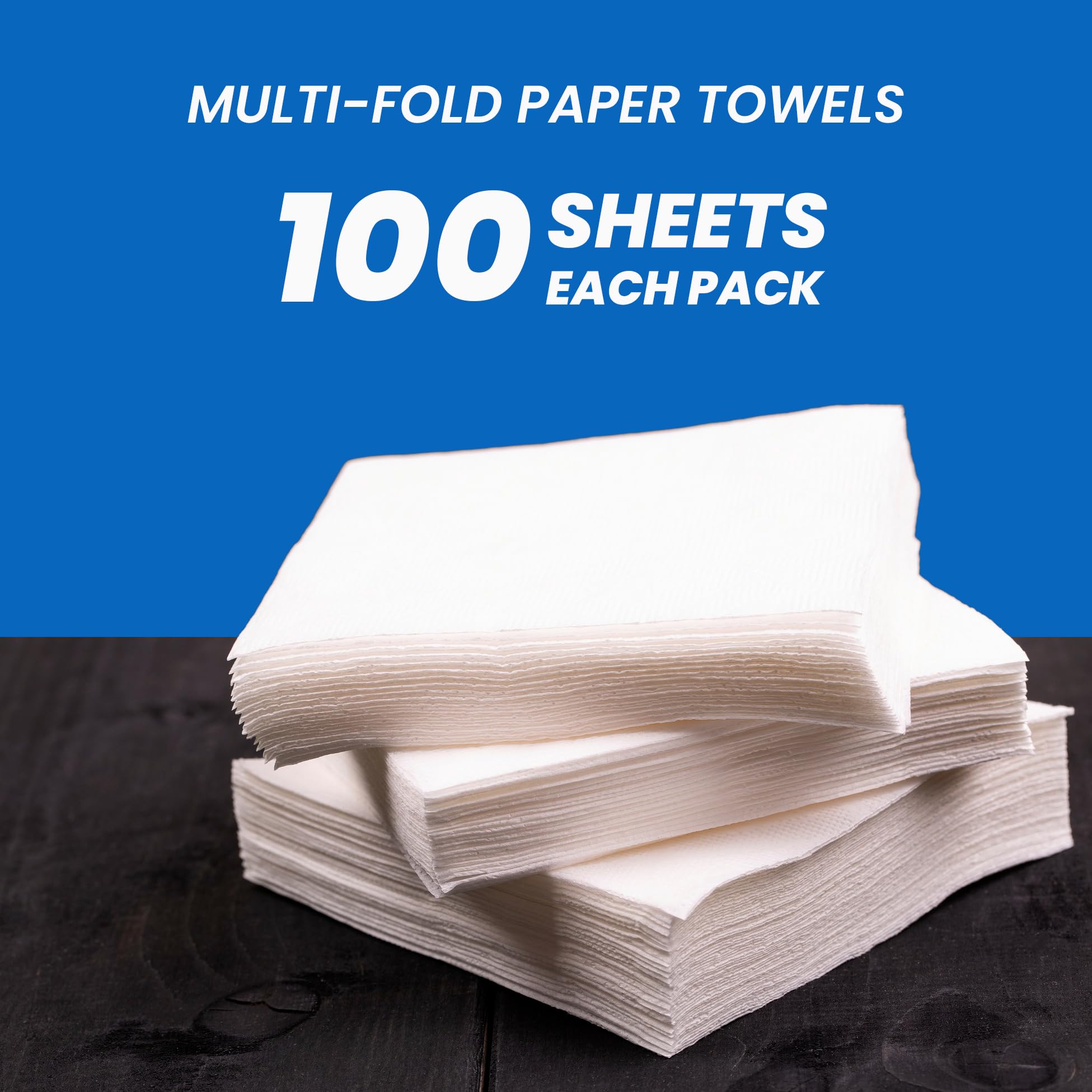 1 Ply Tissue Paper Napkins - Pack of 10 (100 Pulls Per Pack, 1000 Sheets) | Soft & Highly Absorbent Paper Towels, Eco-Friendly, Ideal for Commercial, Home Use, Offices, Kitchens 2