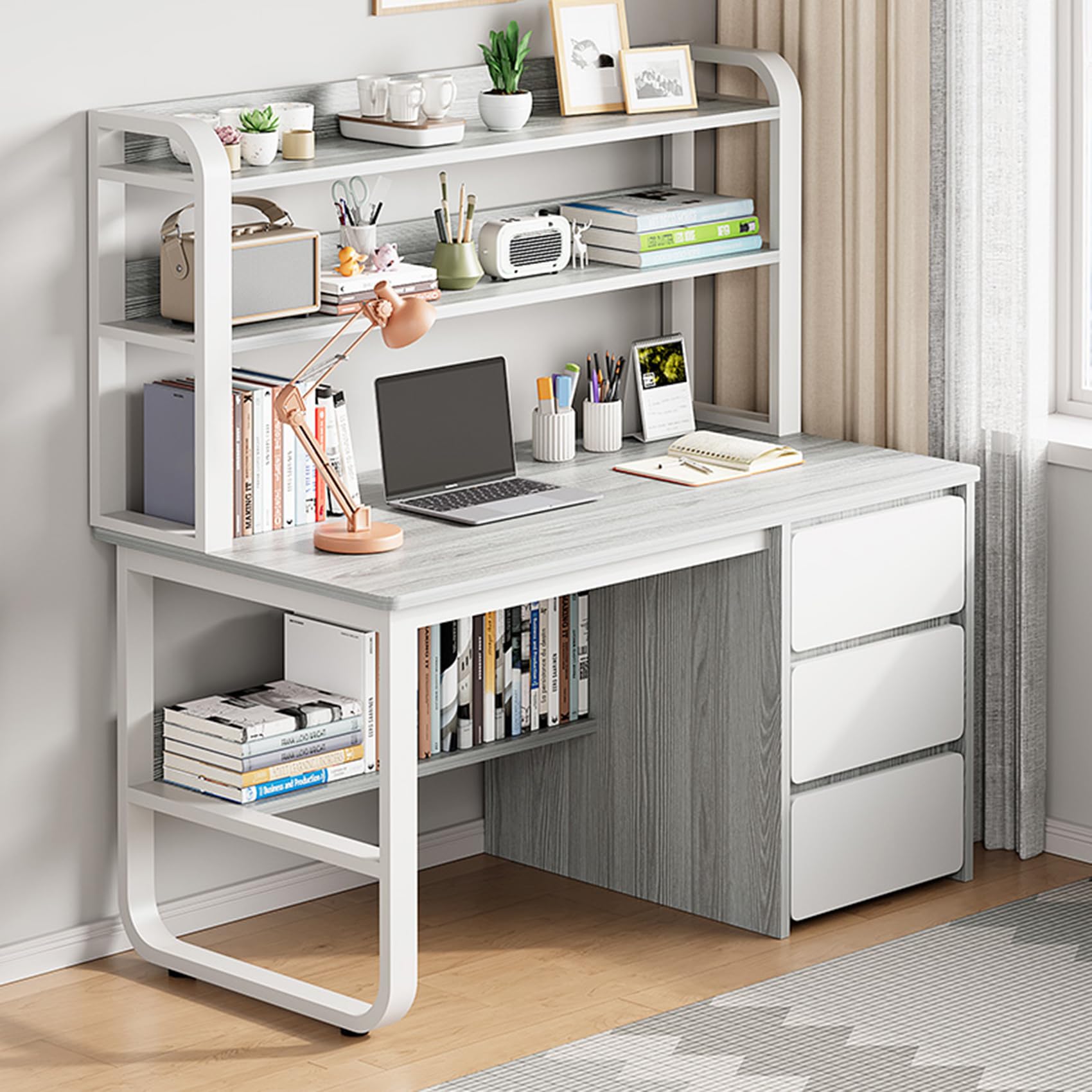 Bureau moderne avec buffet chic | Design compact haut de gamme pour sublimer votre intérieur