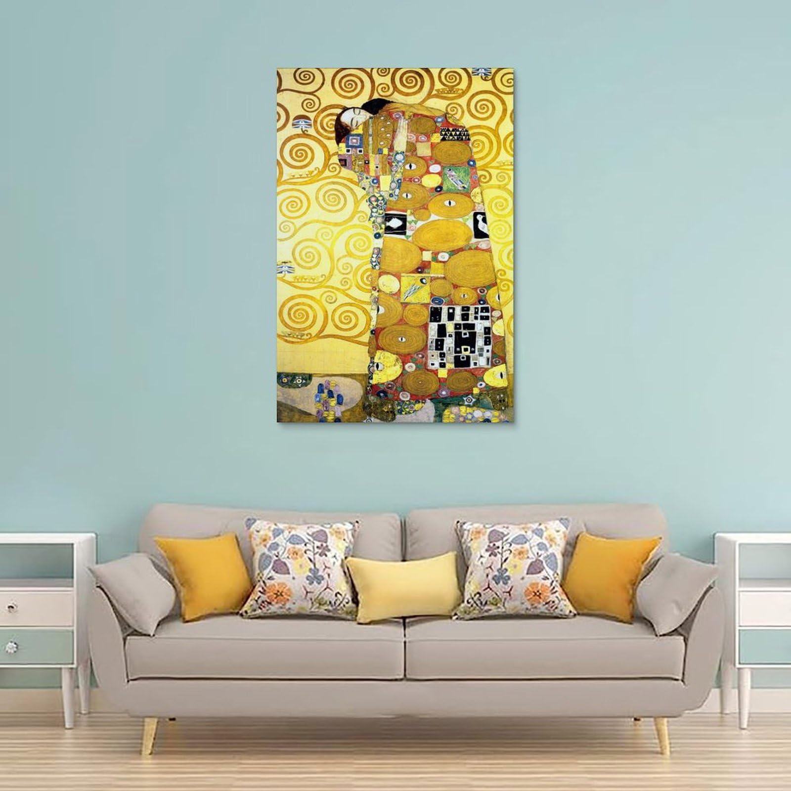 有名 絵画 2点有名絵画 額入りアート クリムト 「 抱擁 」 送料無料 shopheiwado_k-424