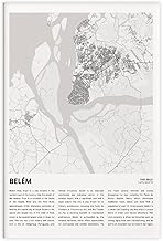 Belem Map Poster for Room Aesthetics Canvas Wall Art And Print 12x18inch(30x45cm)