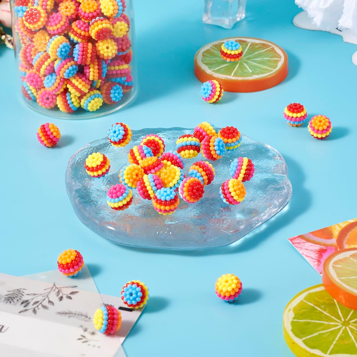 Pearlized Bubblegum Beads Cheriswelry 150Pcs 12mm Rainbow Beads Round Chunky Gumball Beads for Bracelet Necklace Keychain DIY Jewelry Making Party Decoration - Image 6