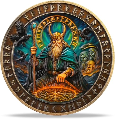 AtSKnSK Moneda vikinga (magia de Odín)