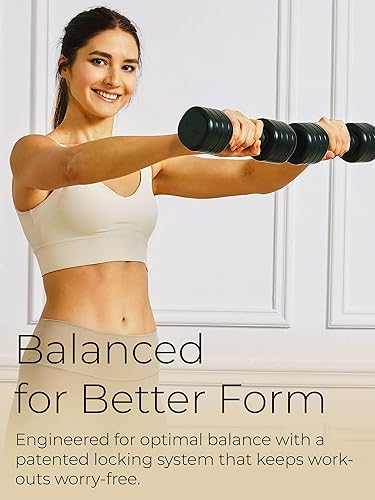 Miniatura 2 de Paquete de mancuernas ajustables negras (5 libras) y pesas ajustables de tobillo rosa (1 libra)