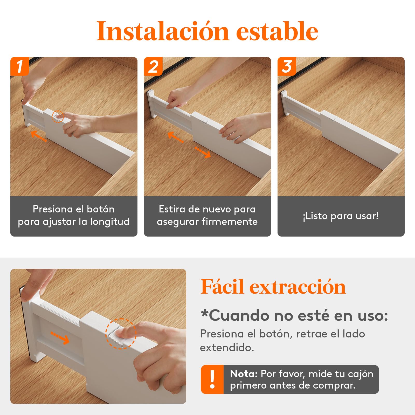 Lifewit Separadores Cajones de 10 cm Altura, Organizador Armario, 34-50 cm Ajustables Divisores para Almacenaje Ropa/Camisetas/Pantalone, Accesorios para Baño/Cocina/Oficina, Blanco, Paquete 12