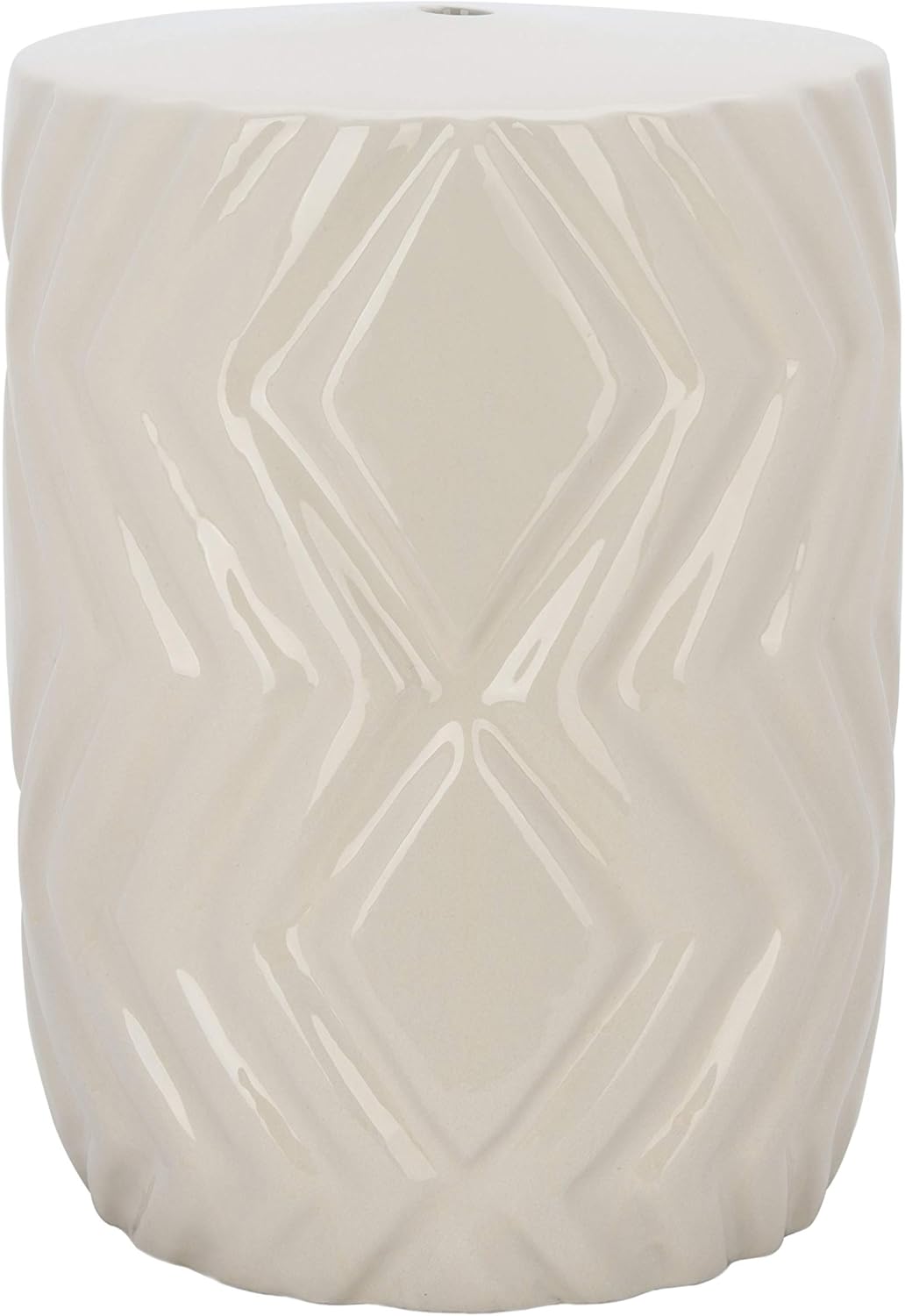 Safavieh Home Collection Carsyn Ivory Ceramic Decorative Garden Stool ACS5208A : Patio, Lawn & Garden