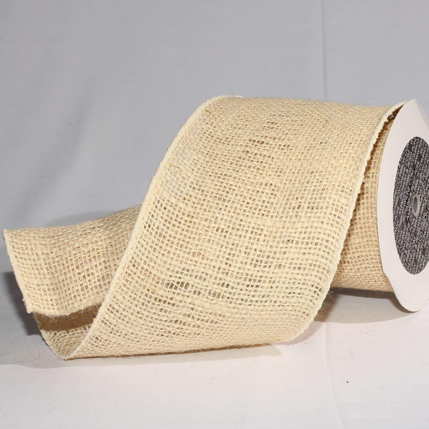 The Ribbon People Natural Cream Burlap Wired Craft Ribbon 5" x 10 Yards
