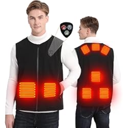 Chaqueta Calefactable Vquattro YOYI Chaleco Térmico Chaleco Calefactable Calentador Eléctrico Lavable Ajustable con Cable USB Chaleco Eléctrico de Invierno para, Caza, Pesca, Ciclismo,cámping(Batería no incluida)