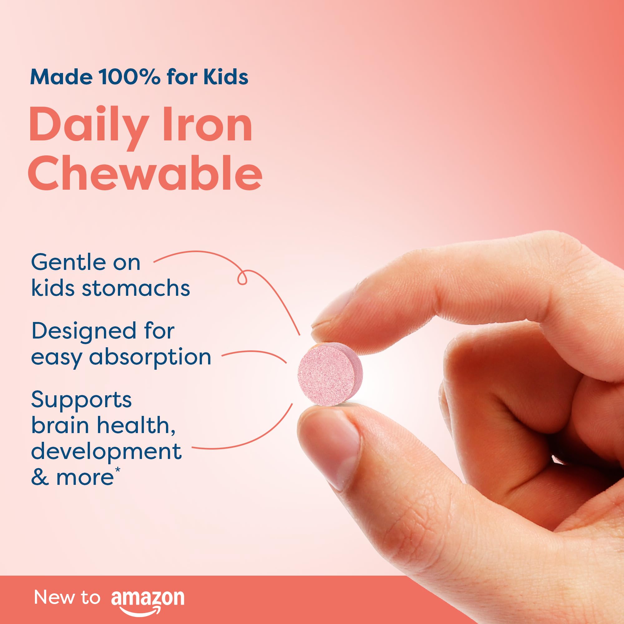 Hiya Iron Supplements for Kids, Chewable, Vitamin C, Non-GMO, 30 Count — Amazon image 2