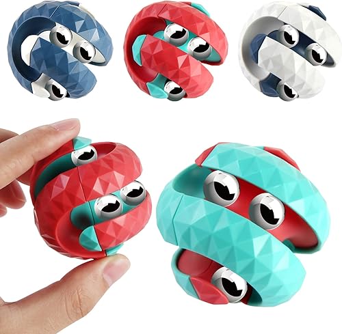 Juguete de bola de órbita de 4 piezas, cubo giratorio superior, juguete de rompecabezas de cambio infinito para niños y adultos, regalos para