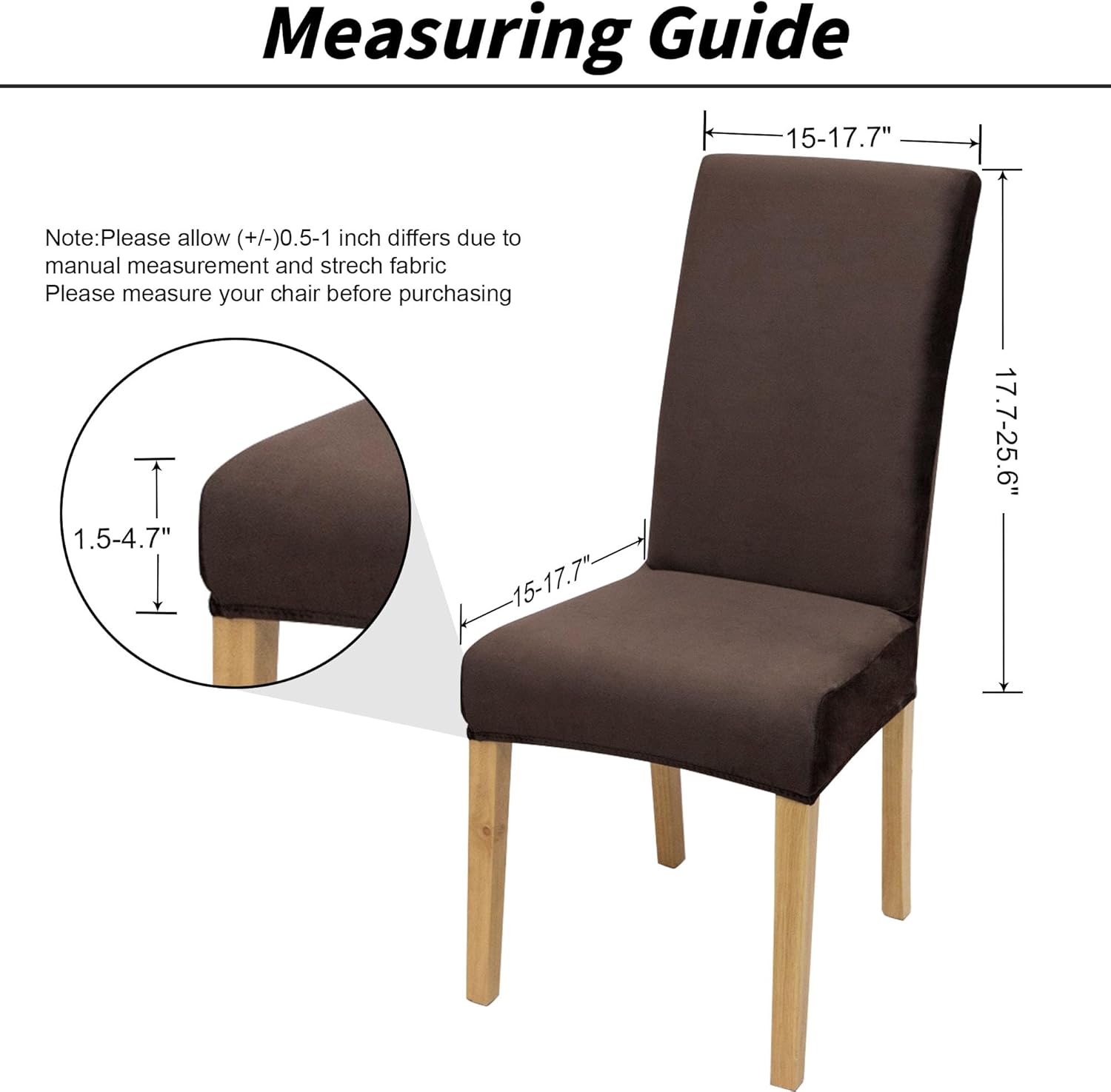 Velvet Dining Chair Covers,Dining Room Chair Covers Set of 4,Stretch Kitchen Chair Cover,Soft Washable Dining Chair Cover,Parsons Chair Slipcovers Protective,for Home,Restaurant,Banquet(Coffee)