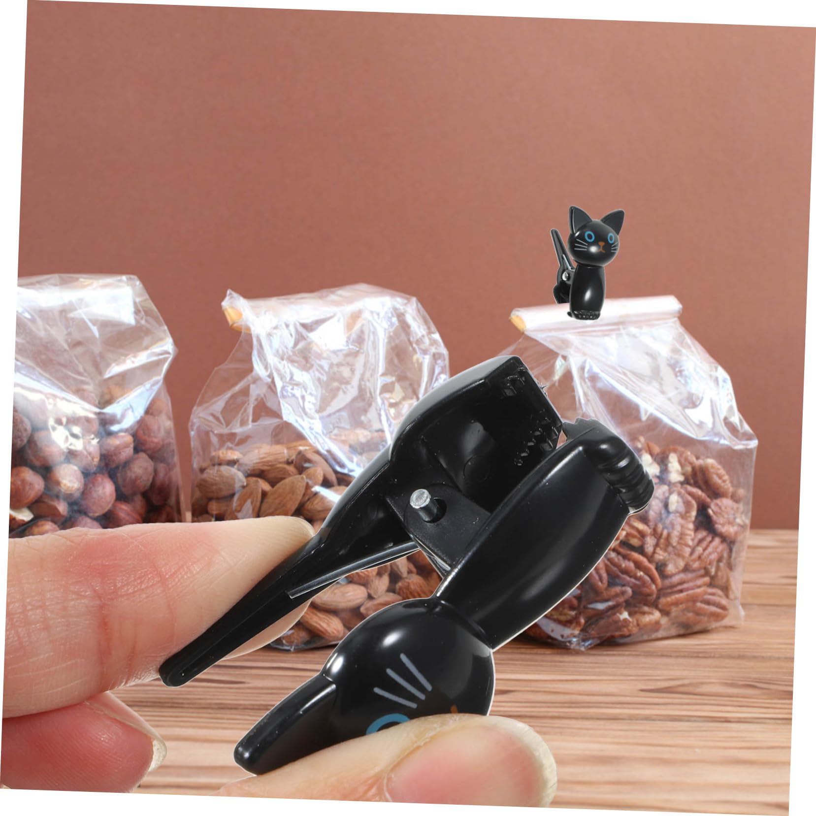 DOITOOL 8pcs Potato Chips Bag Clips Cat Clips Snack Bag Clips Bag Chip Clips Cat Seal Food Cute Kitchen Cat Potato Chip Bag Clips Cat Pet Airtight Cat Bag Cute Cat Cute Bag Plastic Black