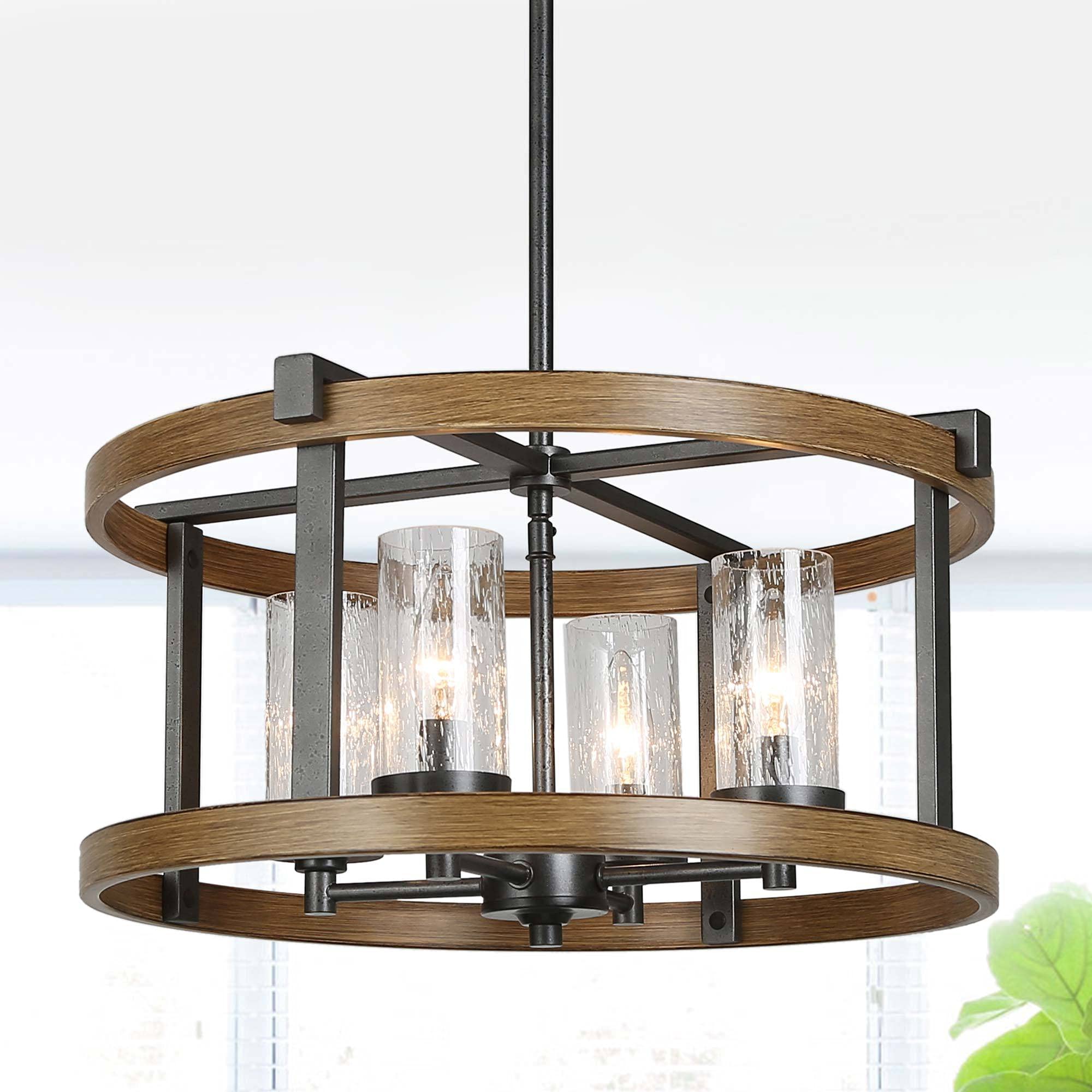 Buy LALUZ Farmhouse Chandelier for Dining Room, Kitchen Island Lighting