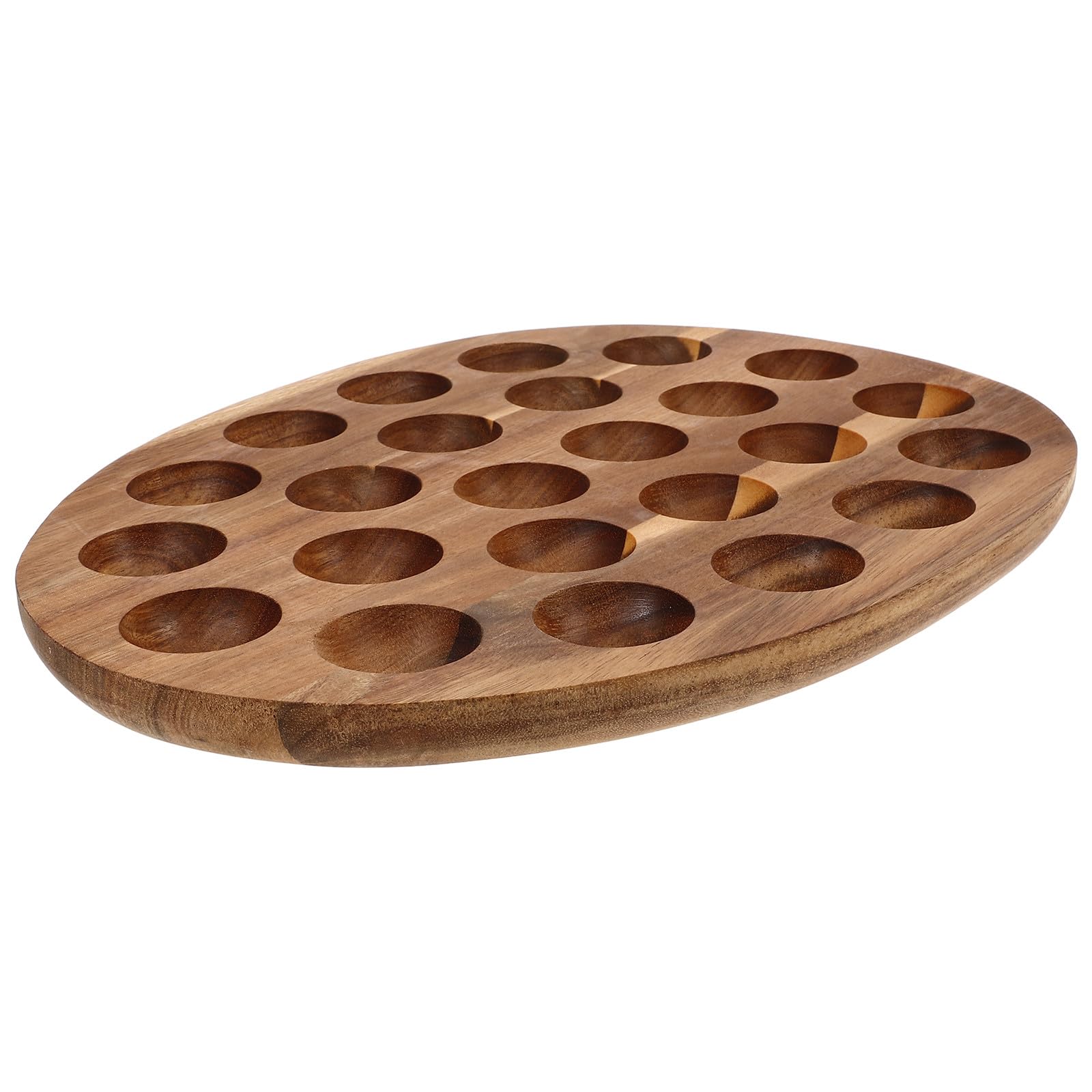 SHINEOFI Organizador de Huevos de Madera para Cocina y Nevera, Bandeja Minimalista Fácil de Mantener Gran Capacidad para Almacenamiento Familiar