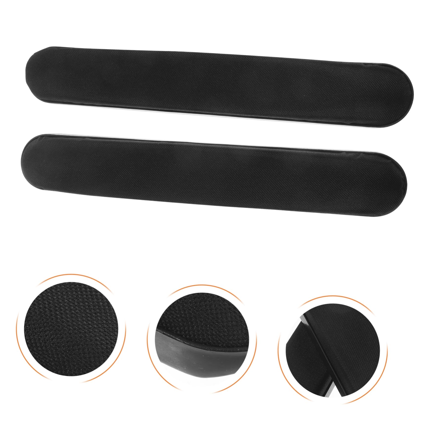 OSALADI 4 Paia Corrimano Antiscivolo braccioli Cuscino del bracciolo Imbottito ergonomico Guidare Parti della Parti di Ricambio per sedie a rotelle Pad CHIEDE Tessuto Nero