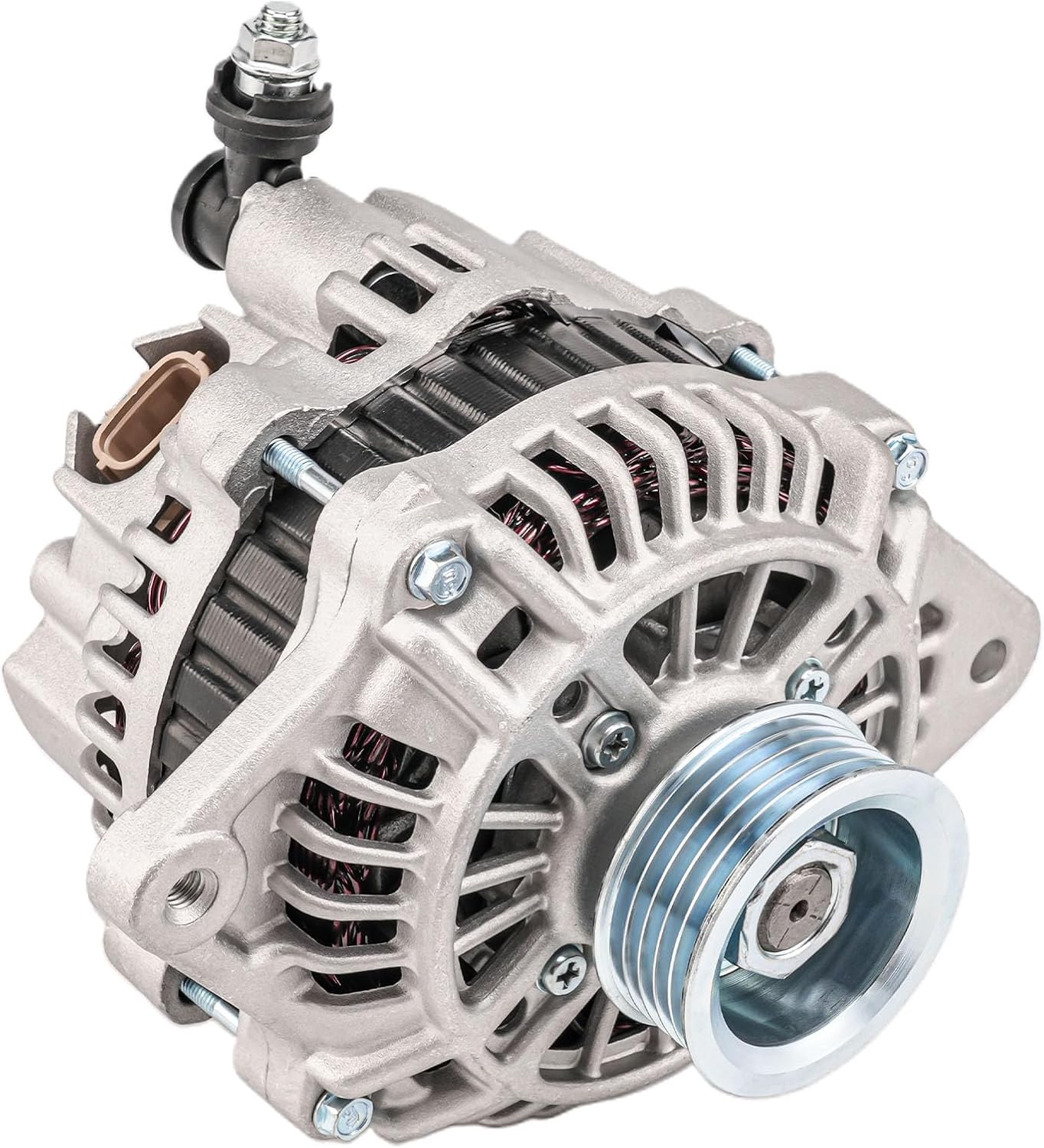 PHILTOP Alternator Compatible With Subaru for 2005-2009 Outback/Legacy 2.5L (110 Amp) 11024N 12V CW 5-Groove Pulley