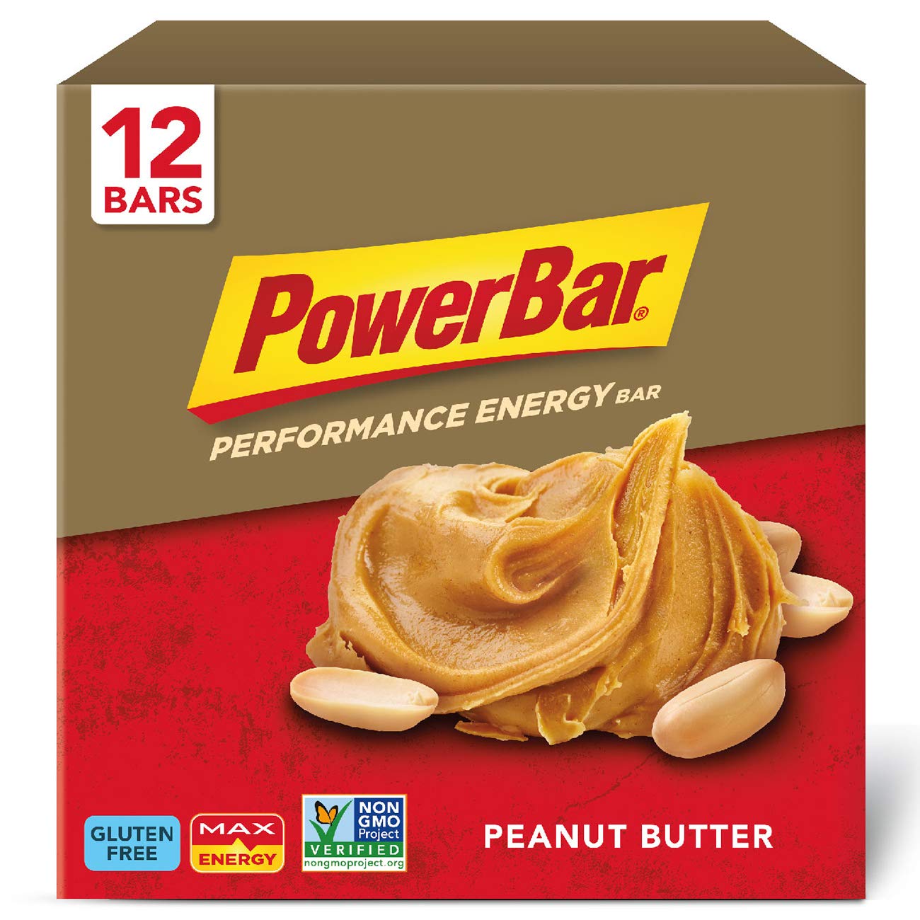 PowerBar Performance Energy Bar, Peanut Butter, 2.29 Ounce (Pack of 12)