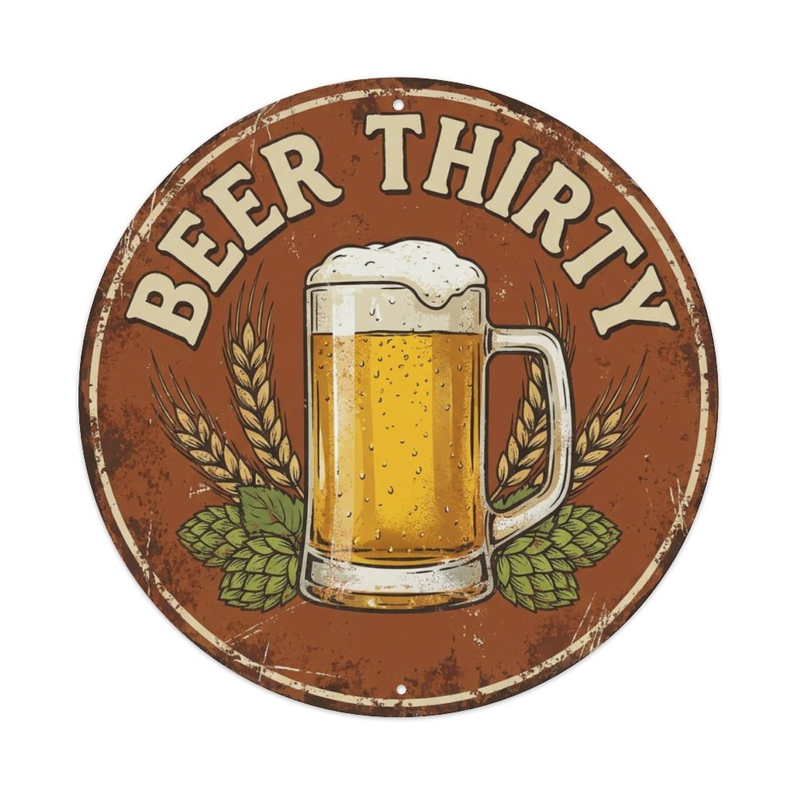 Fyrn Style Metal Tin Sign Vintage Beer Breweriana Beer Thirty Retro Bar For Pub