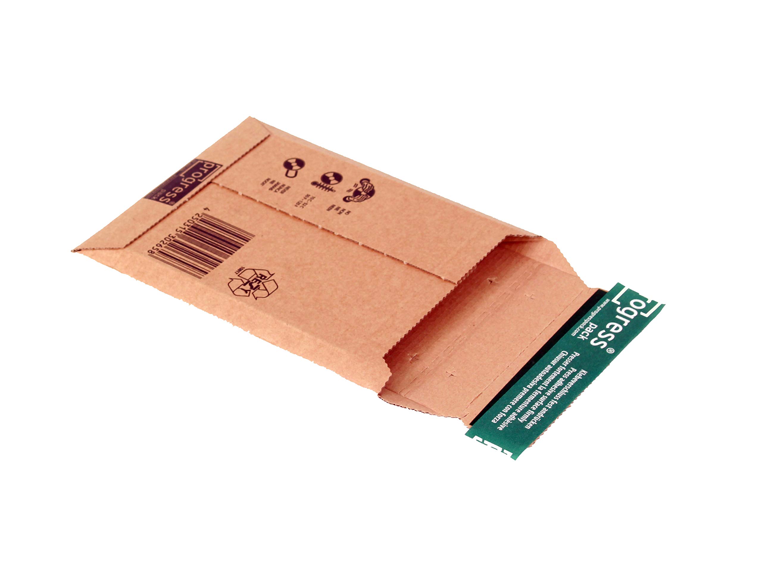 Versandtasche Premium aus Wellpappe, CDs, 145 x 190 x - 25 mm, PP W01.00; braun; 100 Stück im Pack