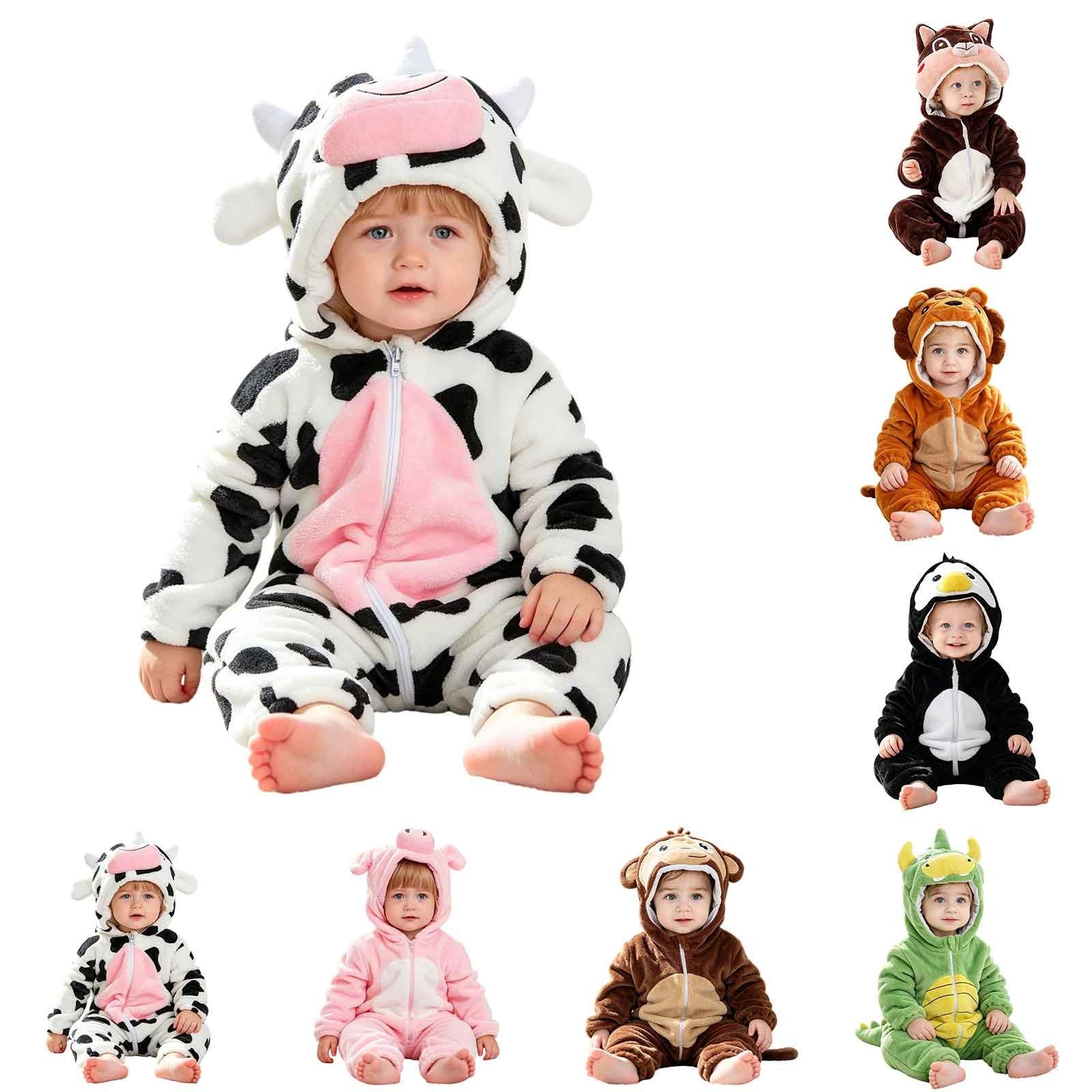 KOIEPG Cheetah, Monkey, Cow Unisex Kids Fleece Animal Onesie Costumes โ image 1