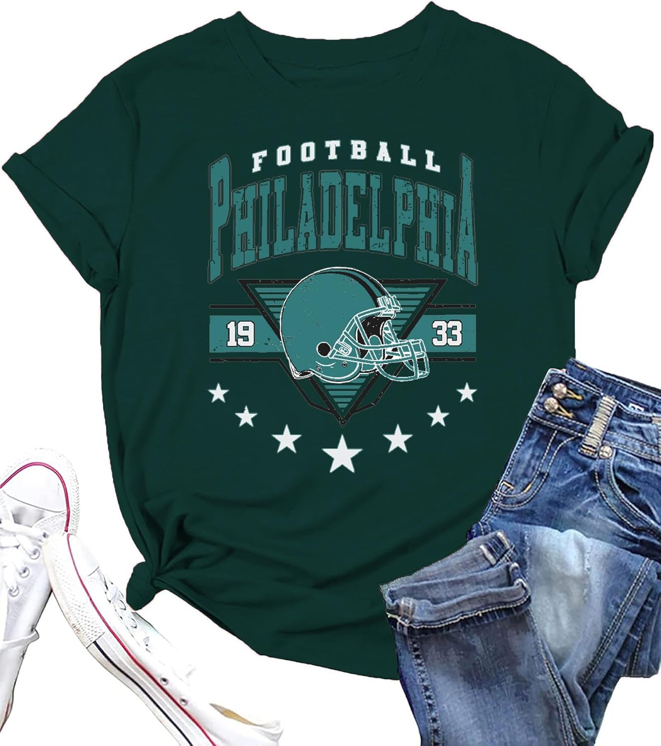 Football Shirts for Women Game Day Shirt Football Season Tshirt Team Fan Tees Graphic Short Sleeve Tops
