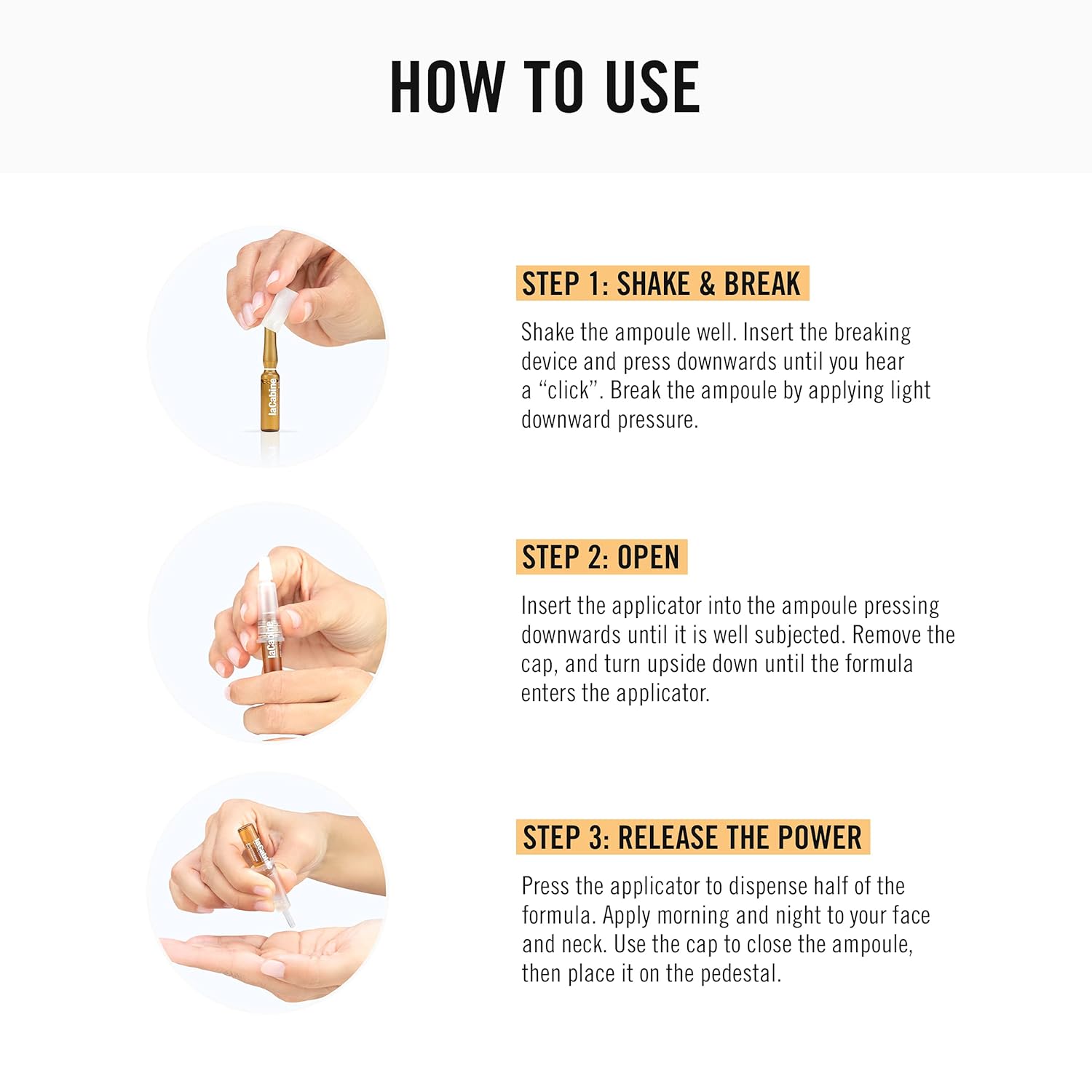 laCabine Collagen Boost Ampoule Serum to fight loss of structure and to reduce the appearance of deep wrinkles and signs of aging with Pure Collagen