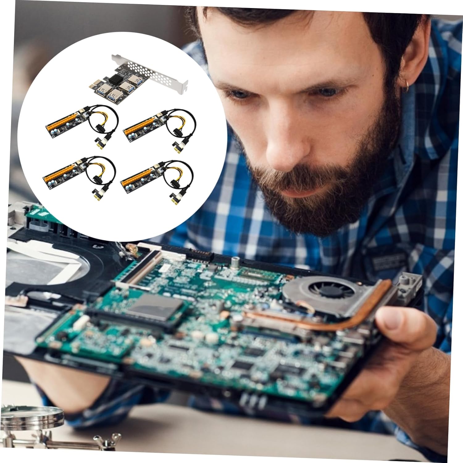 Pci-e Riser USB Pcie Card to Extender Pcie to USB Adapter High Performance