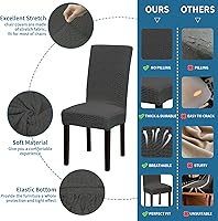 Vista 30 de Juego de 6 fundas elásticas para sillas de comedor, extraíbles y lavables, para sillas de comedor, hotel, ceremonia