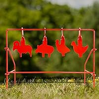 Vista 6 de Atflbox BB Gun Target Animal Silhouette Heavy Metal Spinning Pellet Airsoft Shooting Target para exteriores, clasificado para calibre .177 .20