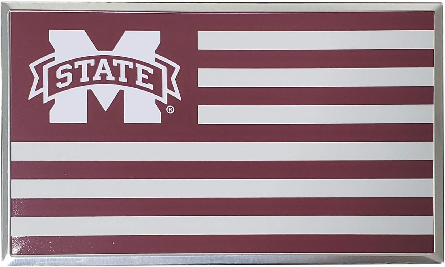 FANMATS Mississippi State University State Flag Aluminum Emblem