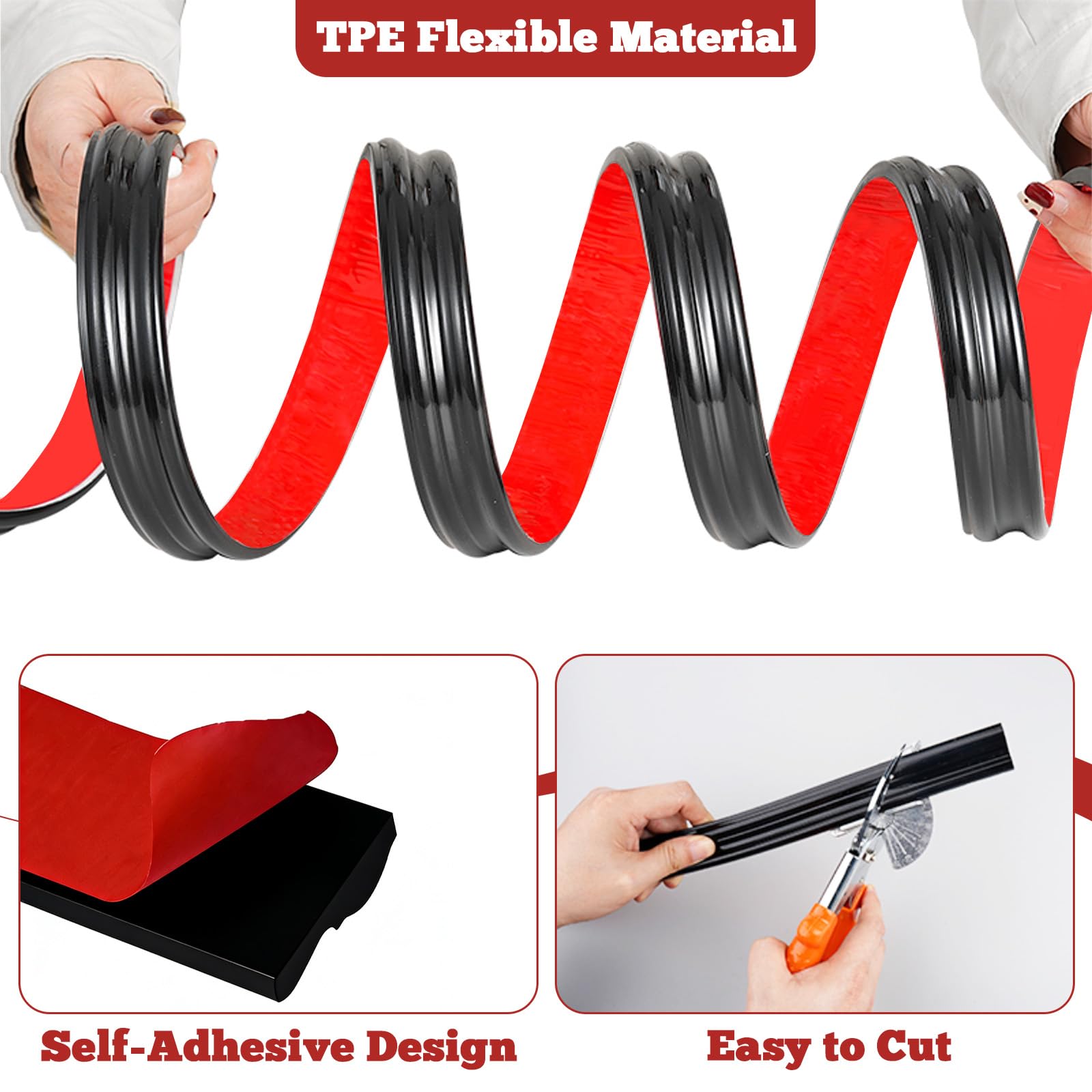 Flexible Molding Trim,White Self Adhesive Wall Trim Mini Peel And Stick