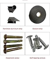 Vista 7 de Toldo moderno de policarbonato marrón para puerta delantera, toldo para ventana de patio, toldo para jardín, porche, toldo arqueado, refugio