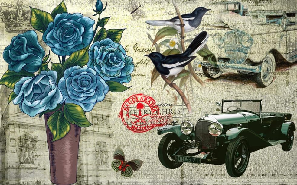 Papier peint intissé style classique européen poster géant mural salon