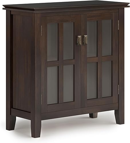 Miniatura 22 de SIMPLIHOME Armario de madera maciza artesanal de 36 pulgadas de ancho contemporáneo para entrada, color marrón rojizo, para sala de estar, entrada y