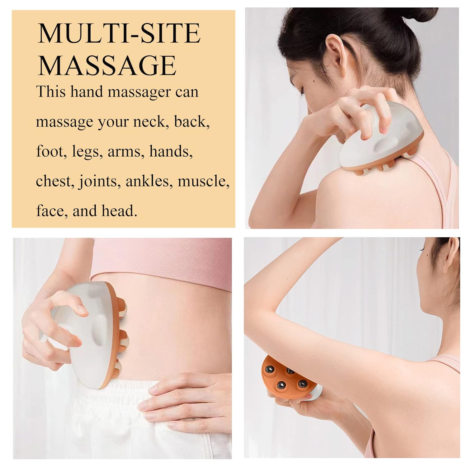 WMM Hand Held Massager, Full Body Massage Tool with Roller Ball Massager Manual 360-degree-roller for Muscle Back Neck Joint Foot Shoulder Leg Pain Relief with Portable Design(Blue) WMM Hand Held Massager, Full Body Massage Tool with Roller Ball Massager Manual 360-degree-roller for Muscle Back Neck Joint Foot Shoulder Leg Pain Relief with Portable Design(Blue)