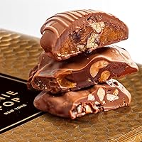 Vista 5 de Bonnie & Pop - Canasta de chocolate para regalar, caja de aperitivos gourmet, lata para Navidad, más de 2 libras de chocolate, ideal para un