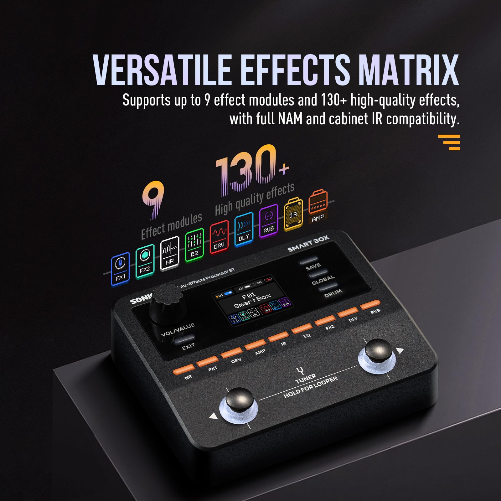 SONICAKE SMARTBOX QME-20とchocolate plus SONICAKE QME-20 Smart Box - Multi Effects Pedal for Guitar with