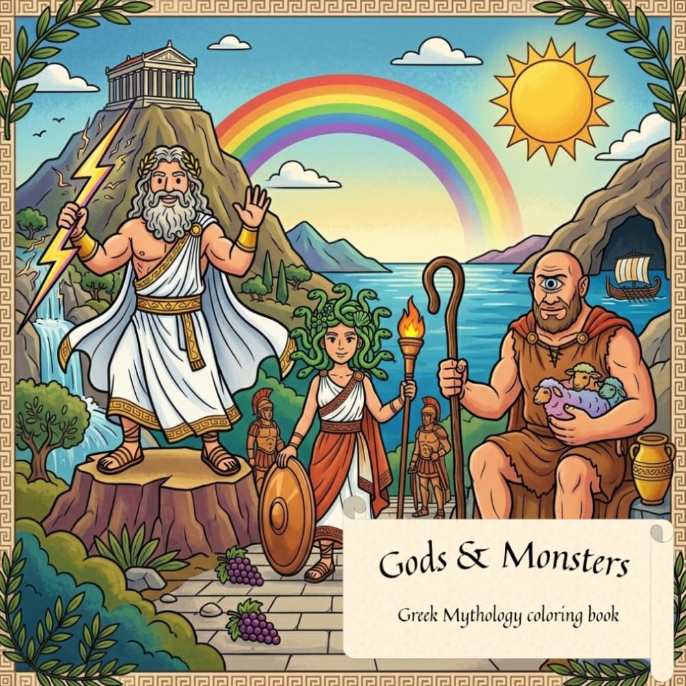 Gods & Monsters - Greek Mythology coloring book