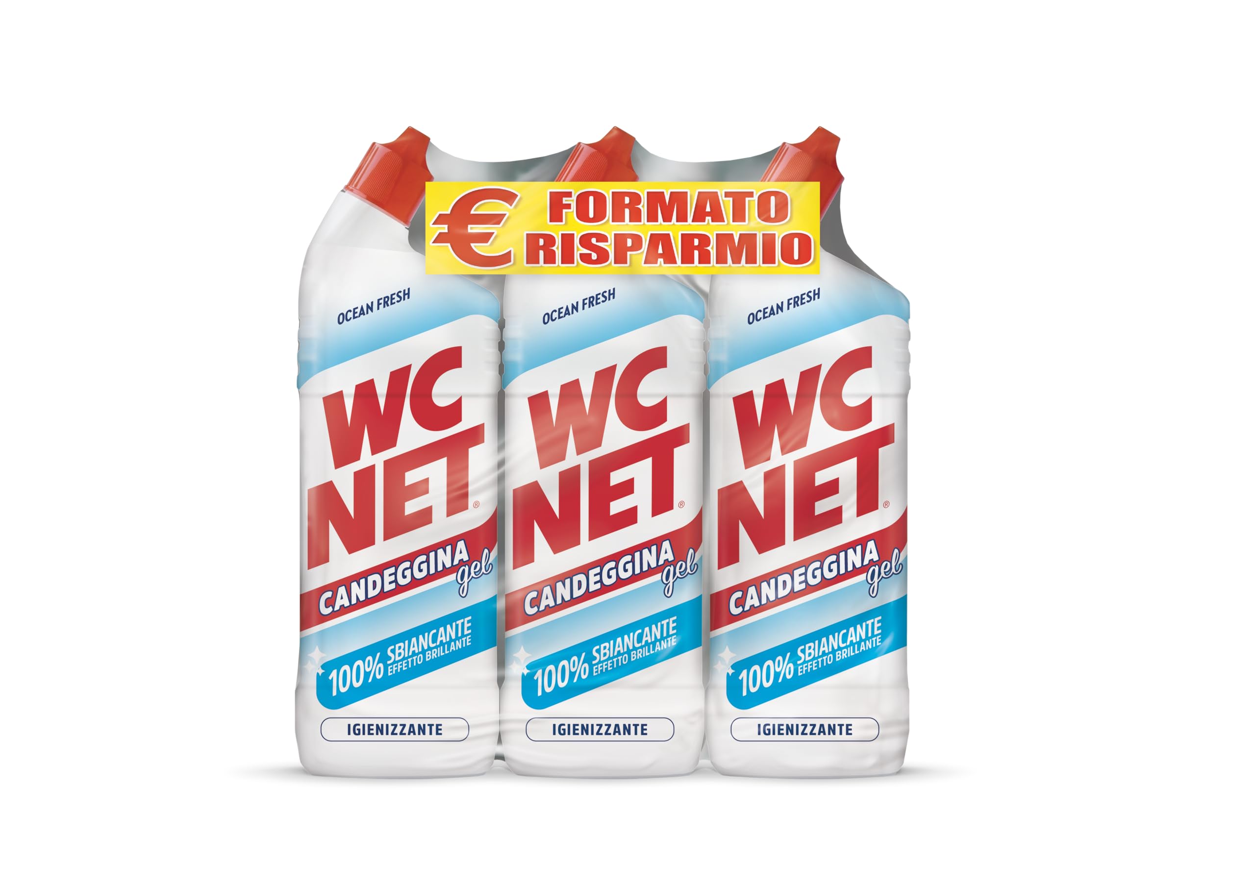 Wc Net Candeggina Gel Ocean Fresh: Detergente WC Azione Sbiancante 700ml x3