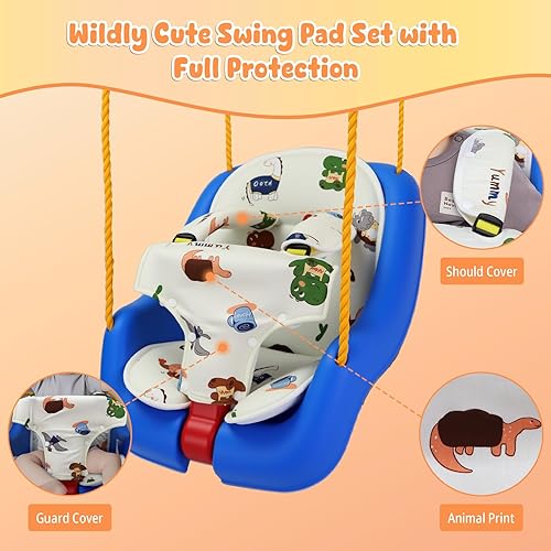 Miniatura 2 de Cojín de columpio para bebé al aire libre para Little Tikes  Almohadilla desmontable lavable a máquina, correas de seguridad, protección