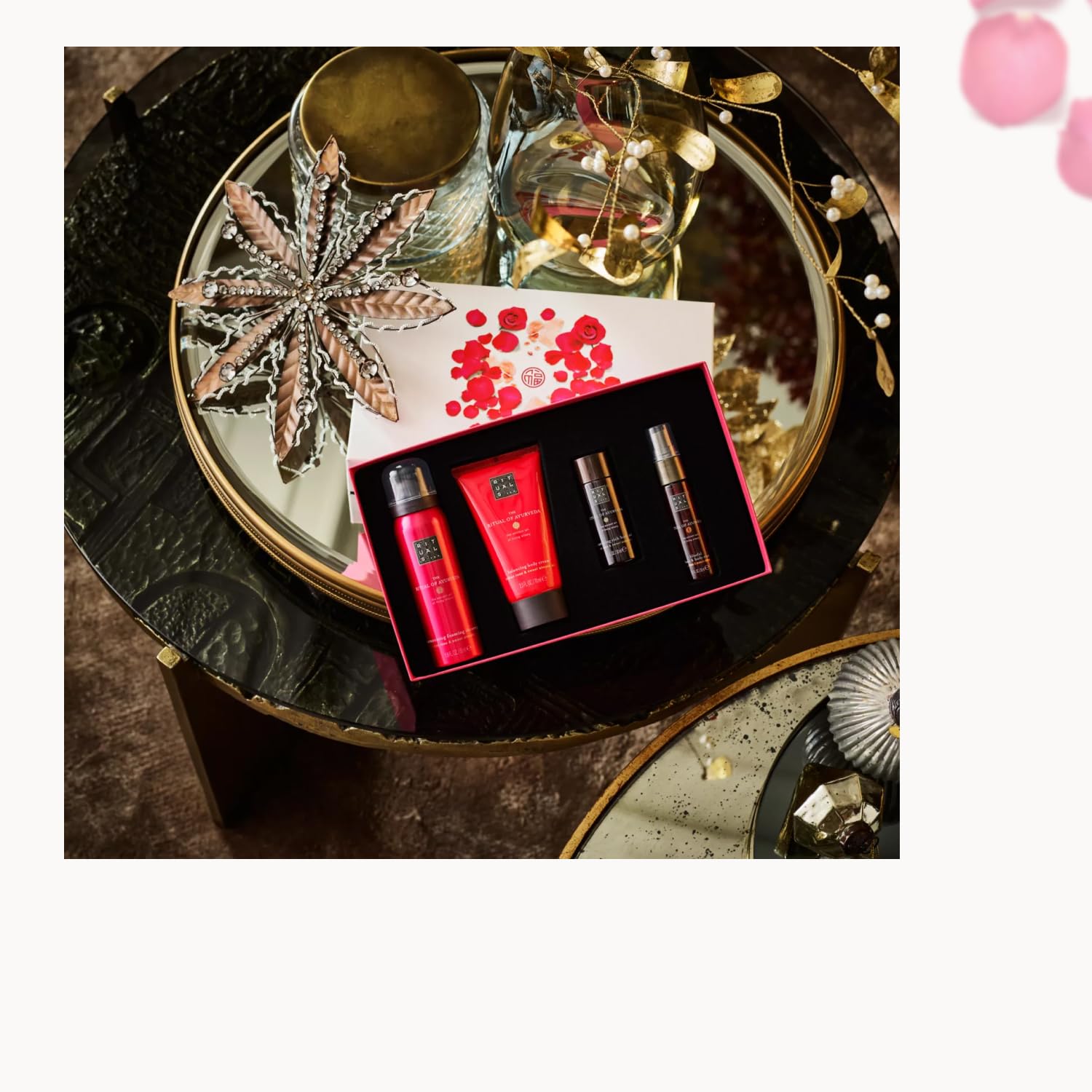 RITUALS Geschenkset für Frauen von The Ritual of Ayurveda, Kleines Geschenkset - Mit indischer Rose und Mandelöl - beruhigend und pflegend